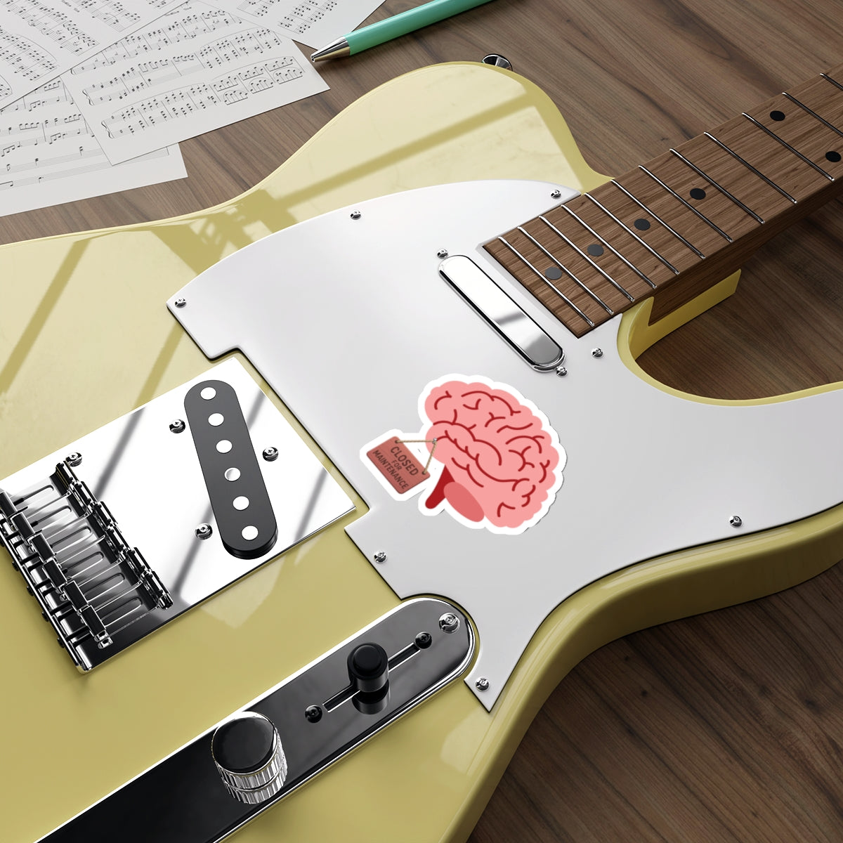 Brain Closed for Maintenance | Funny Mental Health Sticker
