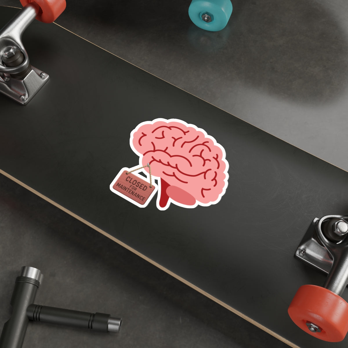 Brain Closed for Maintenance | Funny Mental Health Sticker