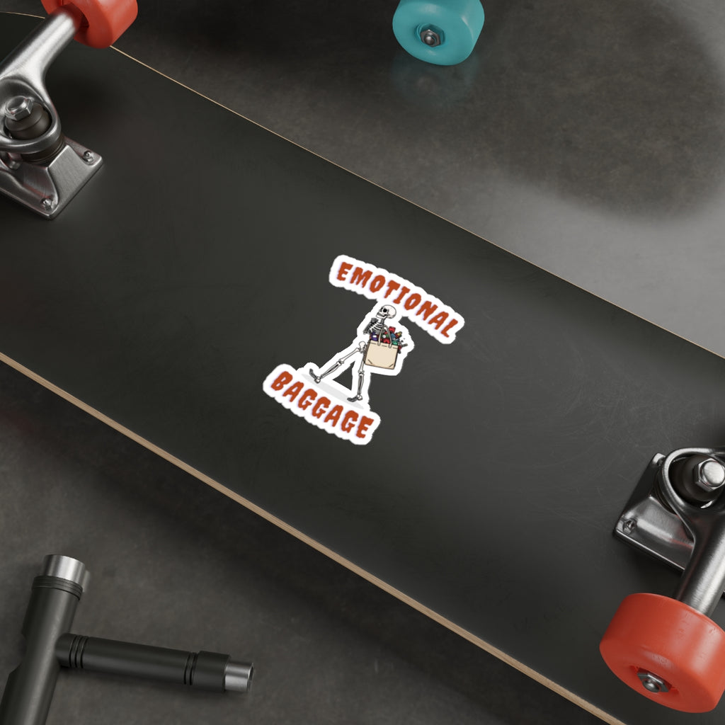 Emotional Baggage | Funny Skeleton Sticker