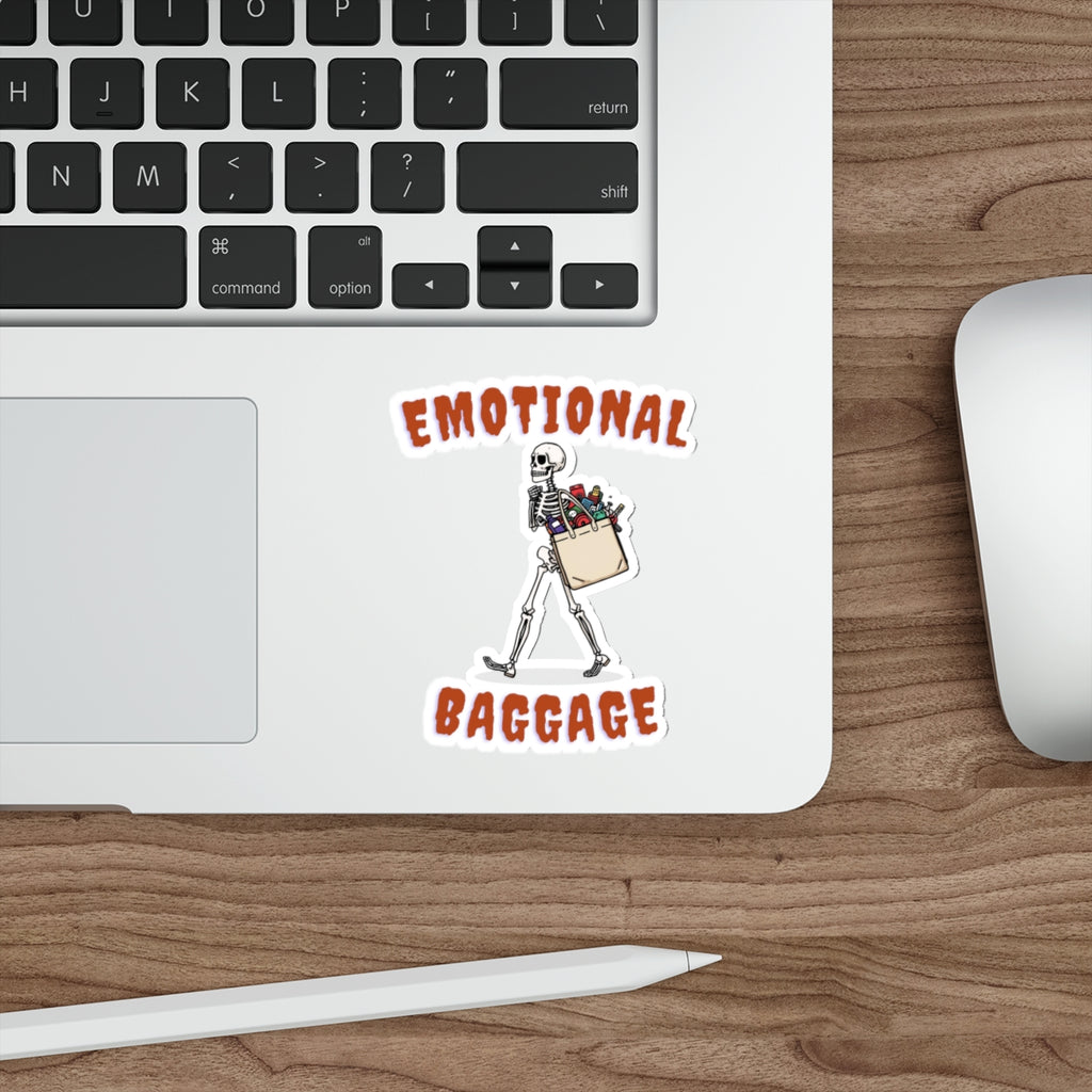 Emotional Baggage | Funny Skeleton Sticker