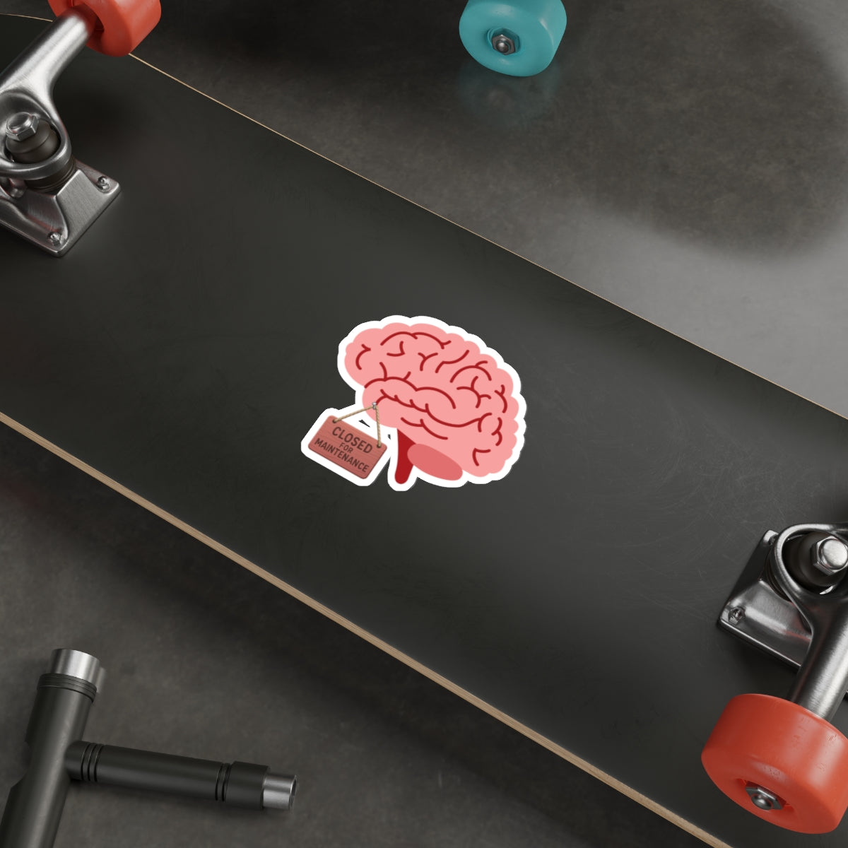 Brain Closed for Maintenance | Funny Mental Health Sticker