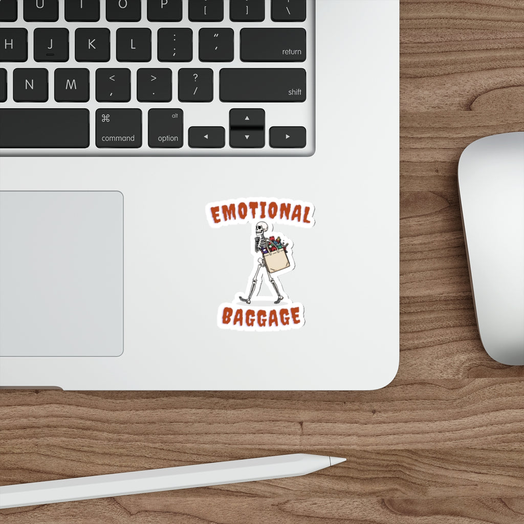 Emotional Baggage | Funny Skeleton Sticker